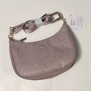 NWT Lululemon City Essentials Small Shoulder Bag 3L*Glitter Pink Champagne
